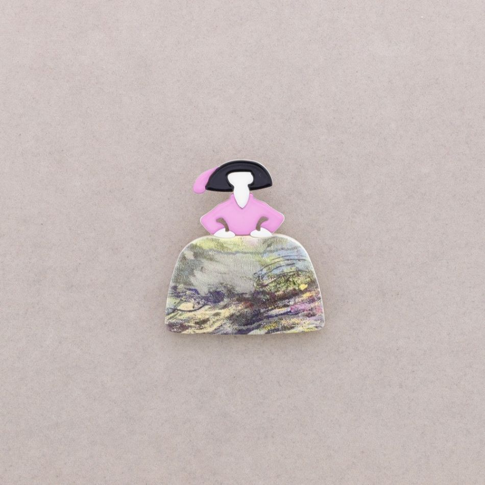 BROCHE MENINA RESINA