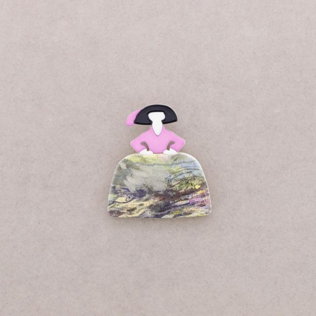 BROCHE MENINA RESINA