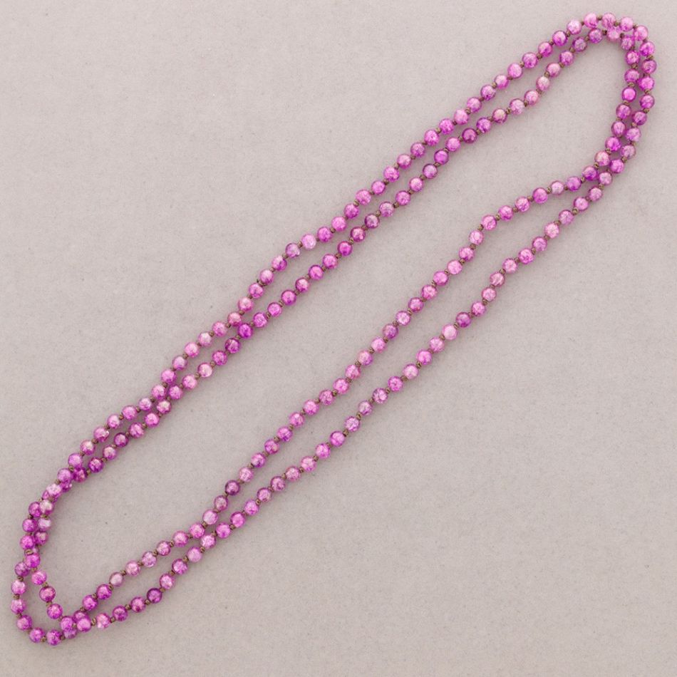 COLLAR LARGO NUDOS BOLAS RESINA 1,5M*6MM
