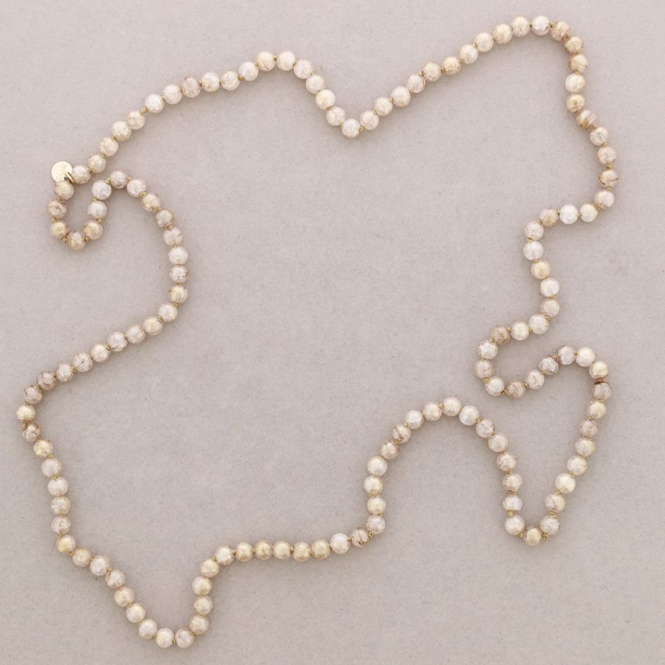 COLLAR LARGO NUDOS BOLAS RESINA 1,2M*8MM