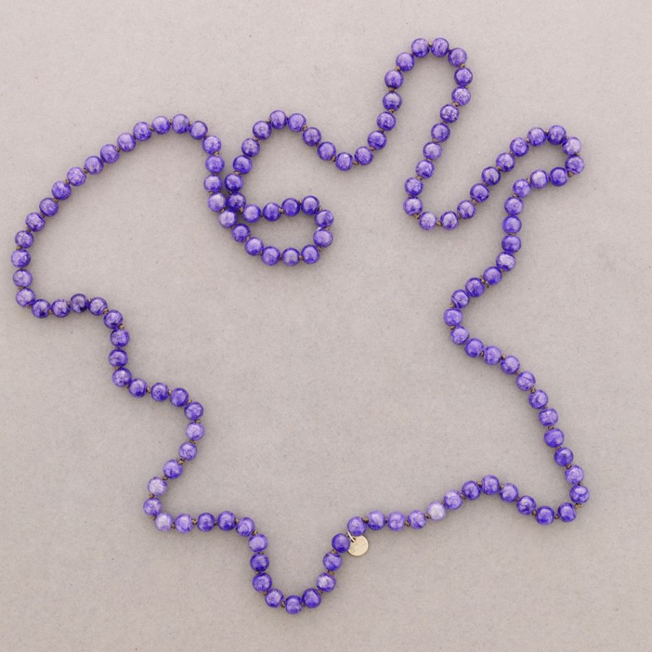 LONG NECKLACE KNOTS WITH RESIN BALLS 1.2M*8MM