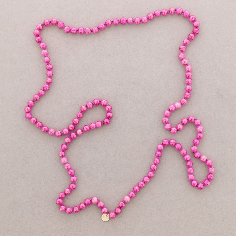 COLLAR LARGO NUDOS BOLAS RESINA 1,2M*8MM