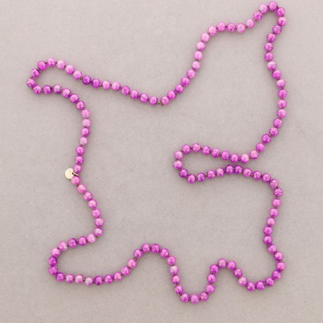 LONG NECKLACE KNOTS WITH RESIN BALLS 1.2M*8MM