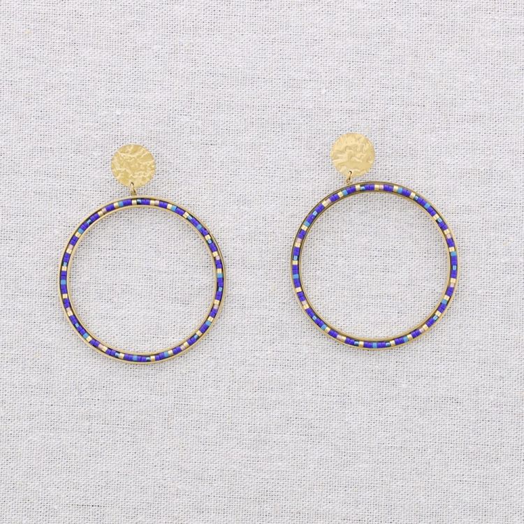 PENDIENTES ACERO ARO ABALORIOS