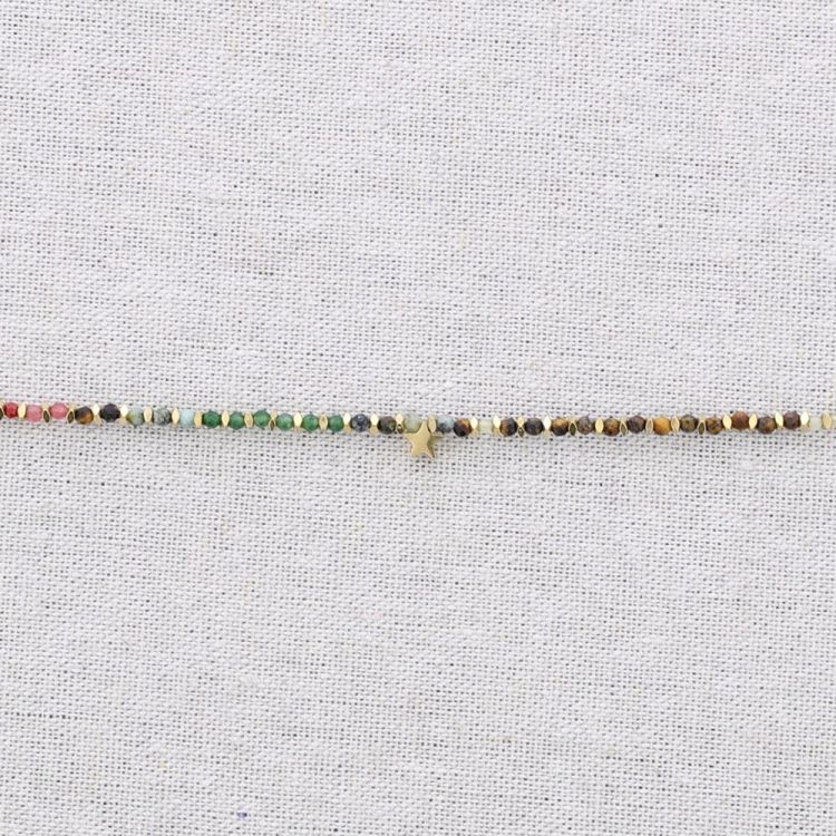 PULSERA ACERO 3 VUELTAS PIEDRAS