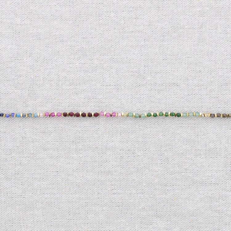 COLLAR ACERO PIEDRAS 46CM 2