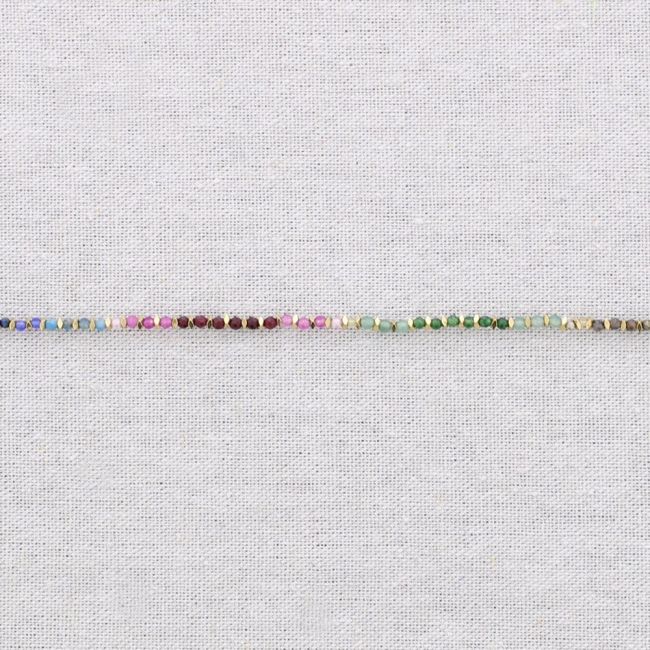 COLLAR ACERO PIEDRAS 46CM
