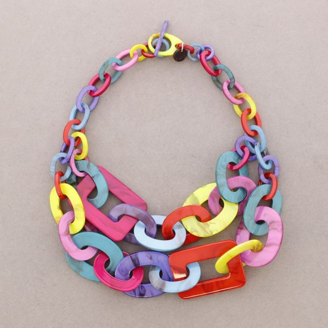 DOUBLE LINK RESIN CHOKER