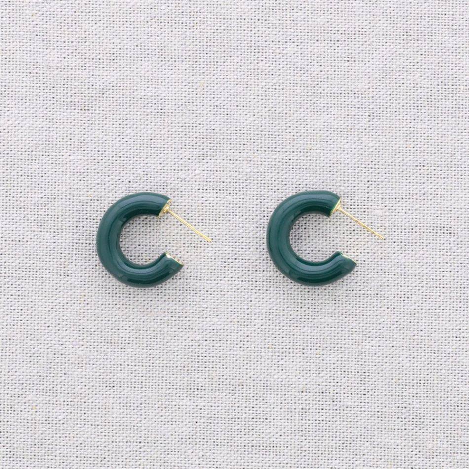 PENDIENTES ACERO ESMALTE 1CM