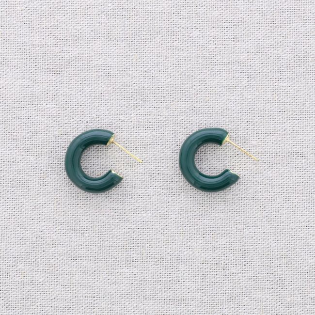 PENDIENTES ACERO ESMALTE 1CM