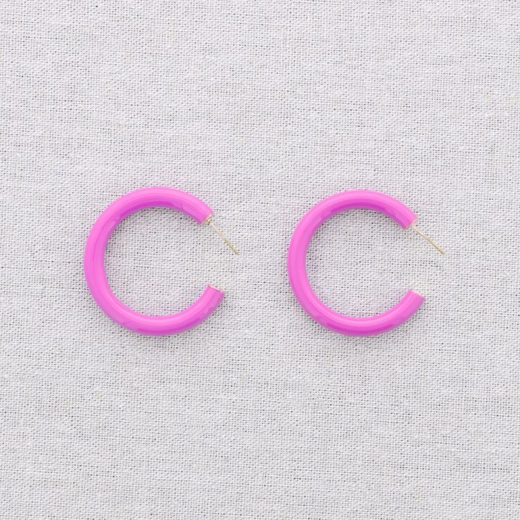 PENDIENTES ACERO ESMALTE 3CM