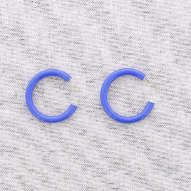 3CM ENAMEL STEEL EARRINGS
