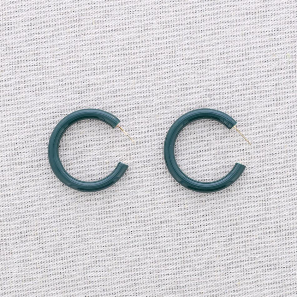 3CM ENAMEL STEEL EARRINGS