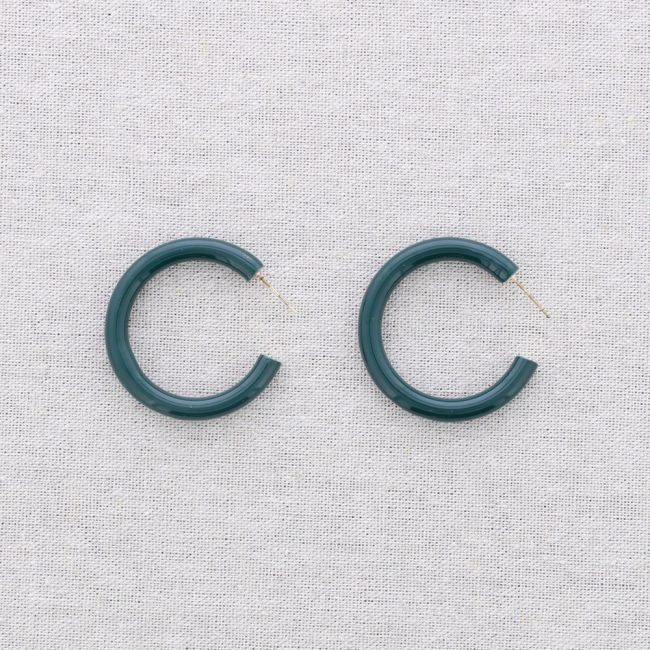 3CM ENAMEL STEEL EARRINGS