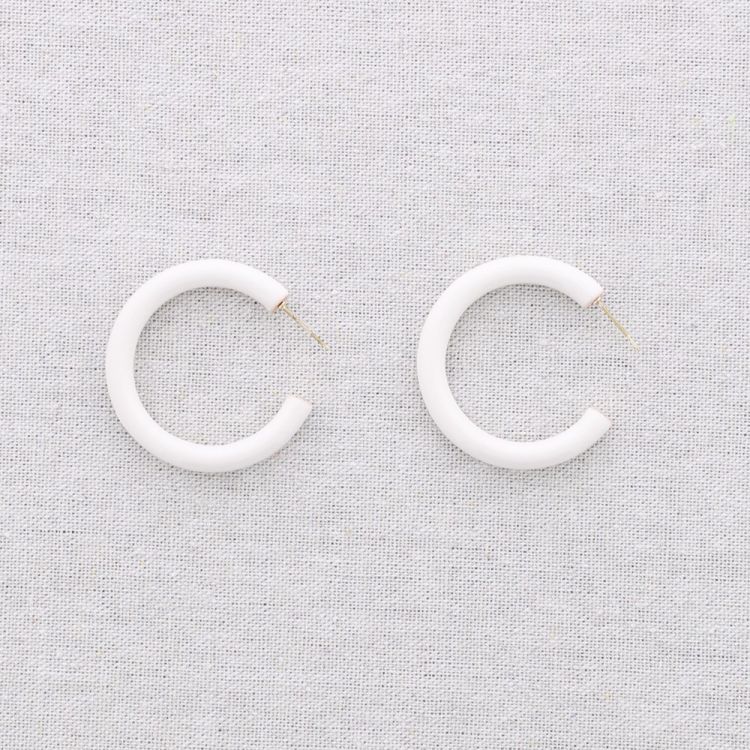 PENDIENTES ACERO ESMALTE 3CM 2