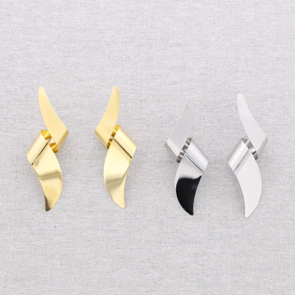 PENDIENTES ACERO ESPIRAL