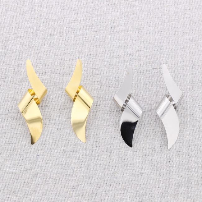 PENDIENTES ACERO ESPIRAL