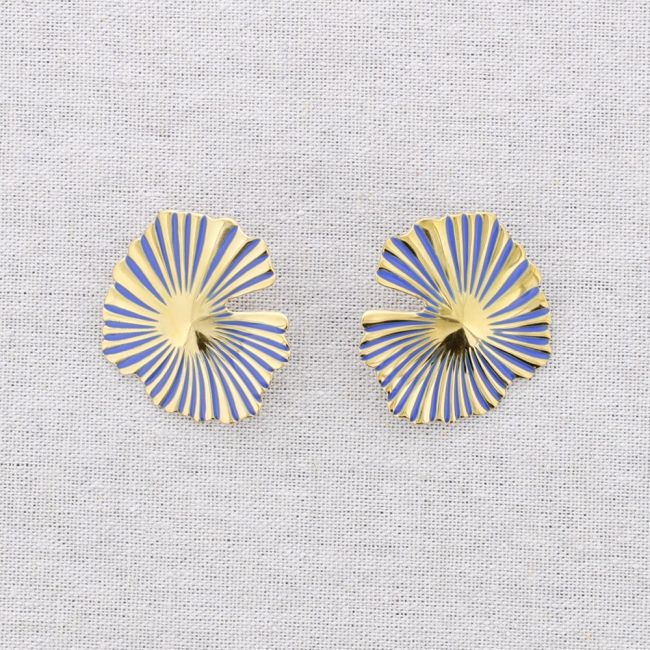 PENDIENTES ACERO FORMA ABANICO