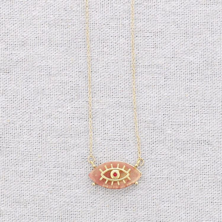 STEEL CHOKER WITH EYE STONE CRYSTAL PENDANT 2