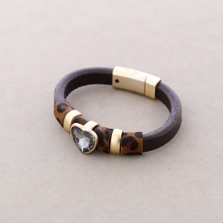 PULSERA CUERO CUENTAS