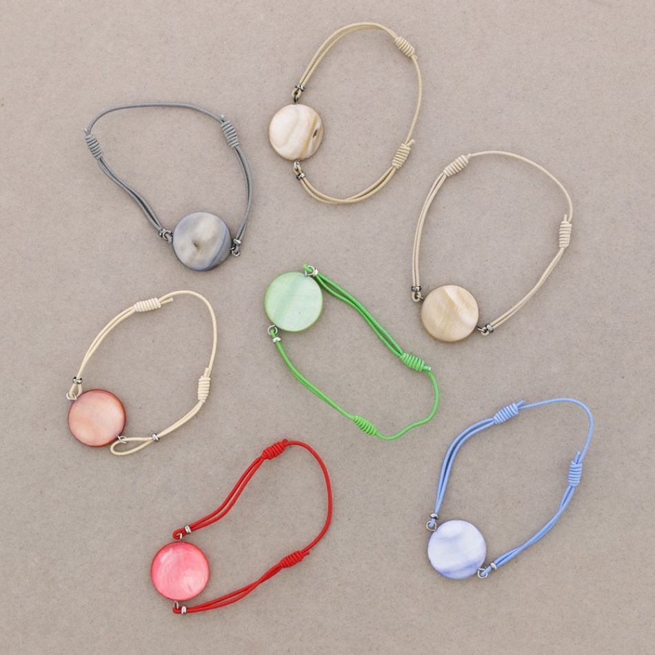 PULSERA GOMITA  NÁCAR
