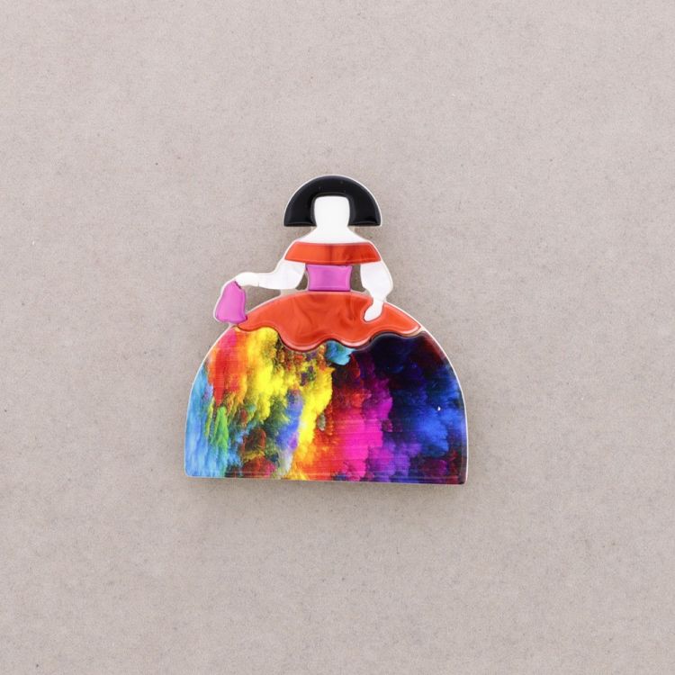 MENINA RESIN MAGNETIC BROOCH