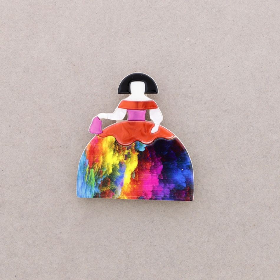 MENINA RESIN MAGNETIC BROOCH