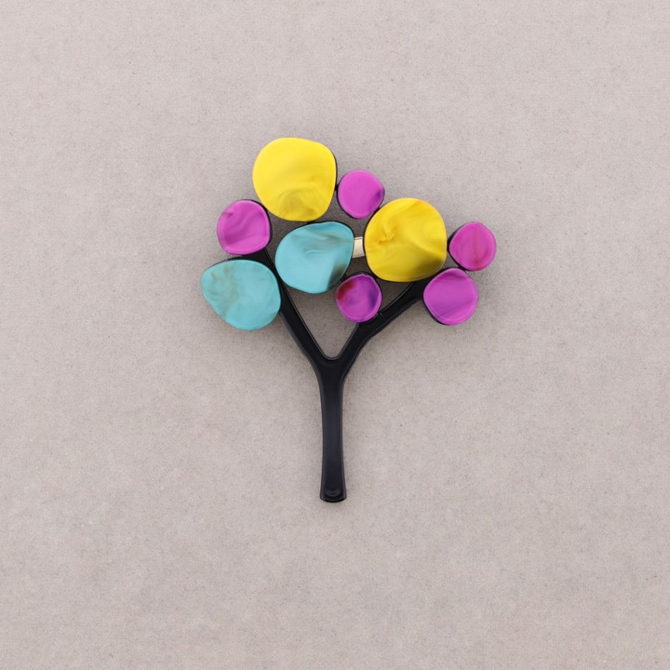 BROCHE ÁRBOL RESINA