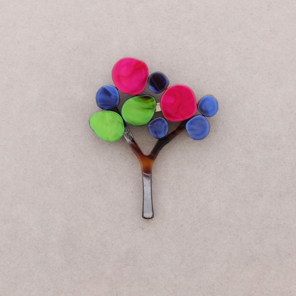 BROCHE ÁRBOL RESINA