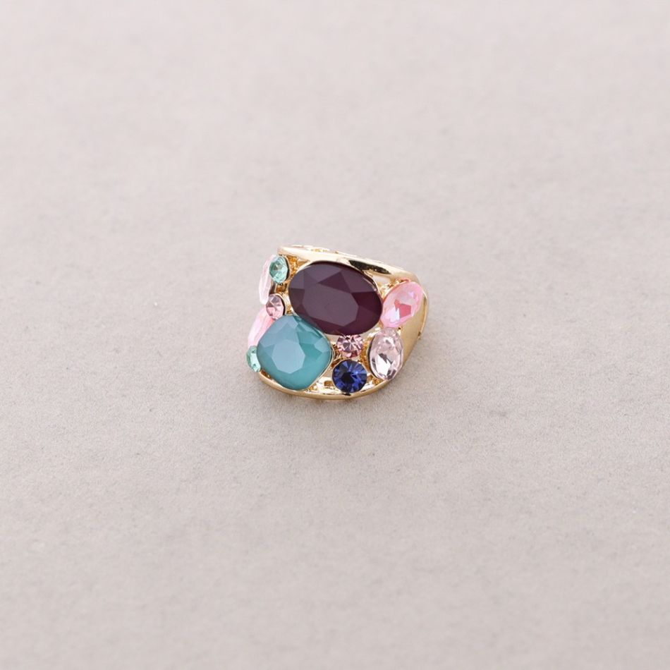 ANILLO METAL CRISTALES