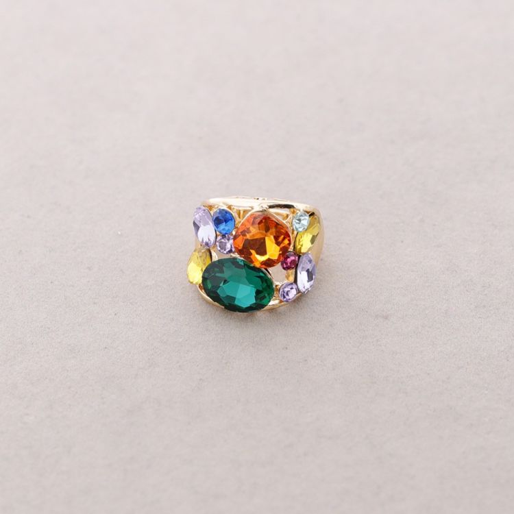 ANILLO METAL CRISTALES 2