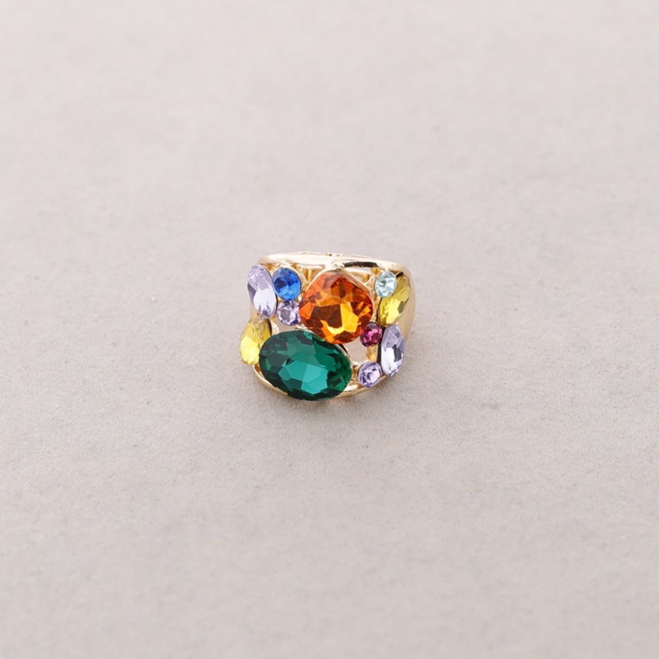 CRYSTAL METAL RING