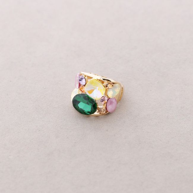 CRYSTAL METAL RING