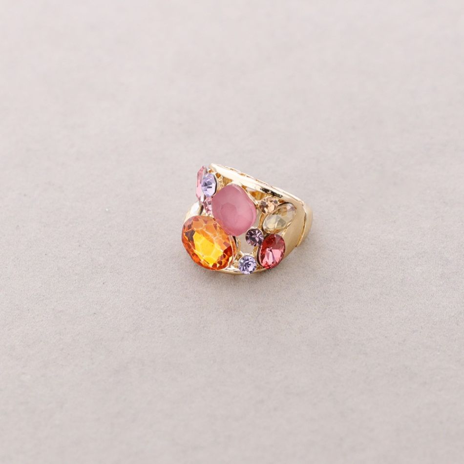 CRYSTAL METAL RING