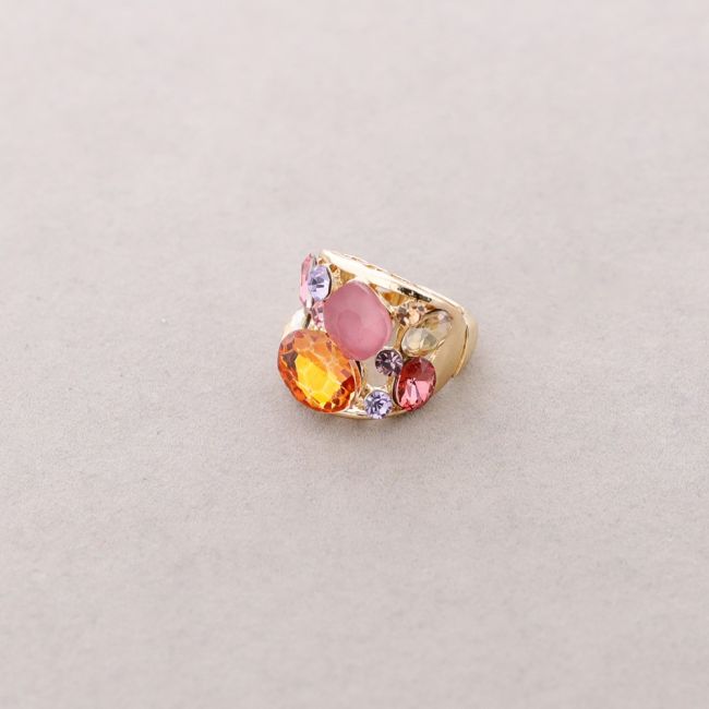 CRYSTAL METAL RING