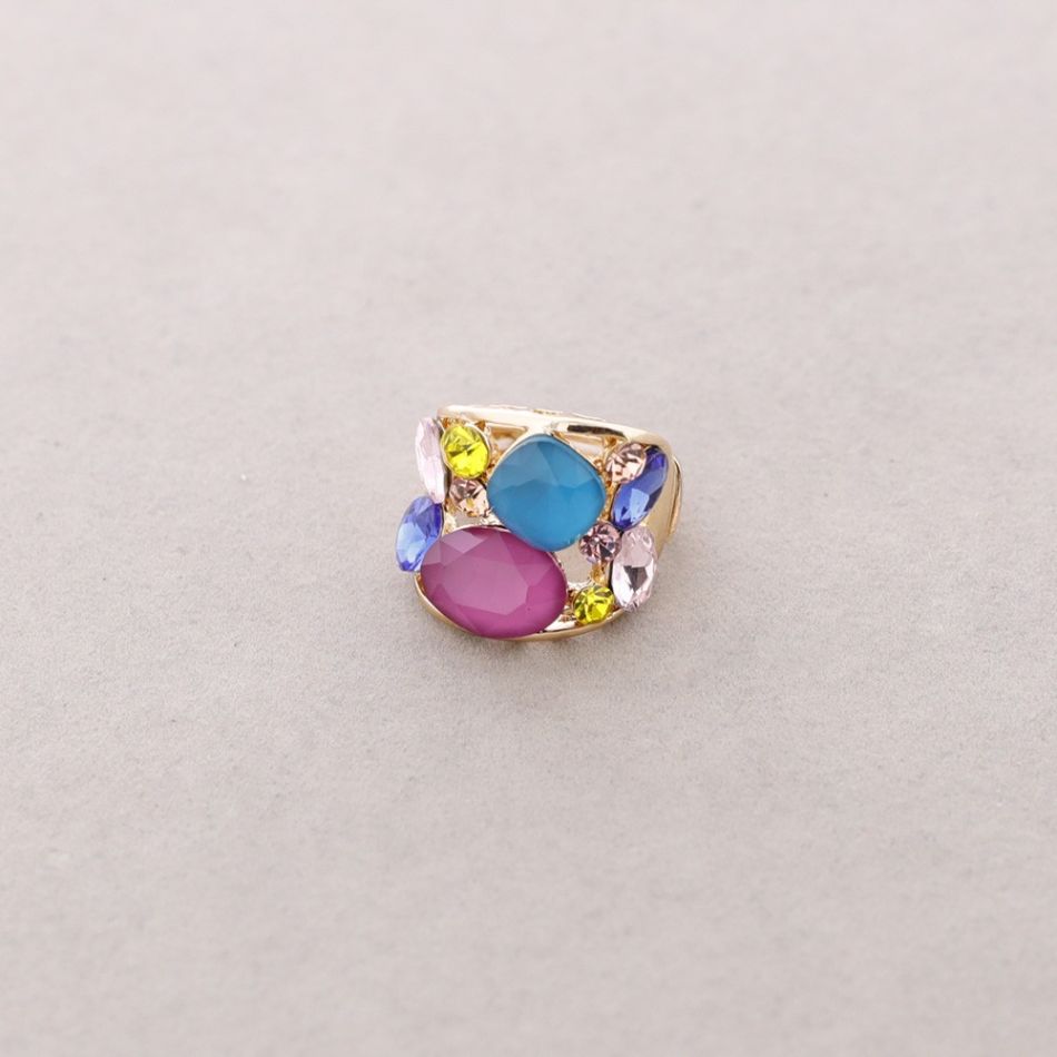 CRYSTAL METAL RING