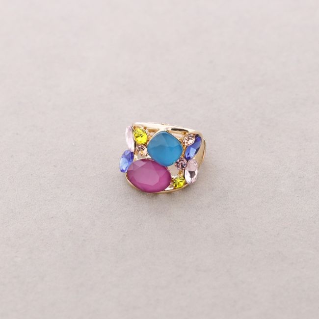 CRYSTAL METAL RING