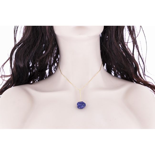 STONE BAR STEEL SHORT NECKLACE