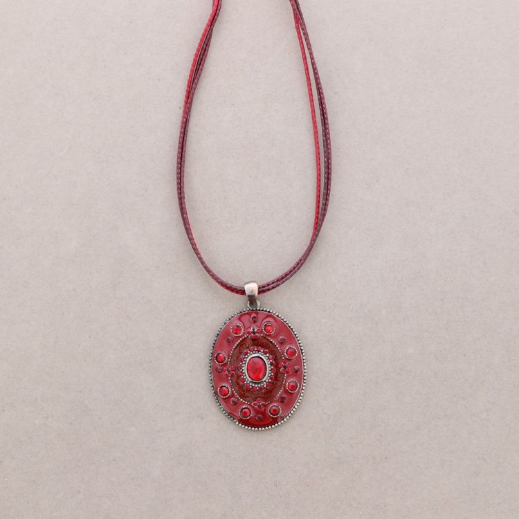 COLLAR COLG. METAL ESMALTE CRISTAL