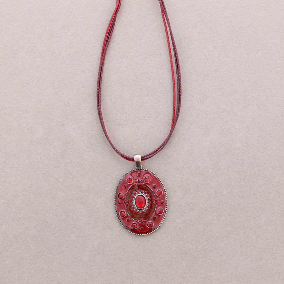 COLLAR COLG. METAL ESMALTE CRISTAL