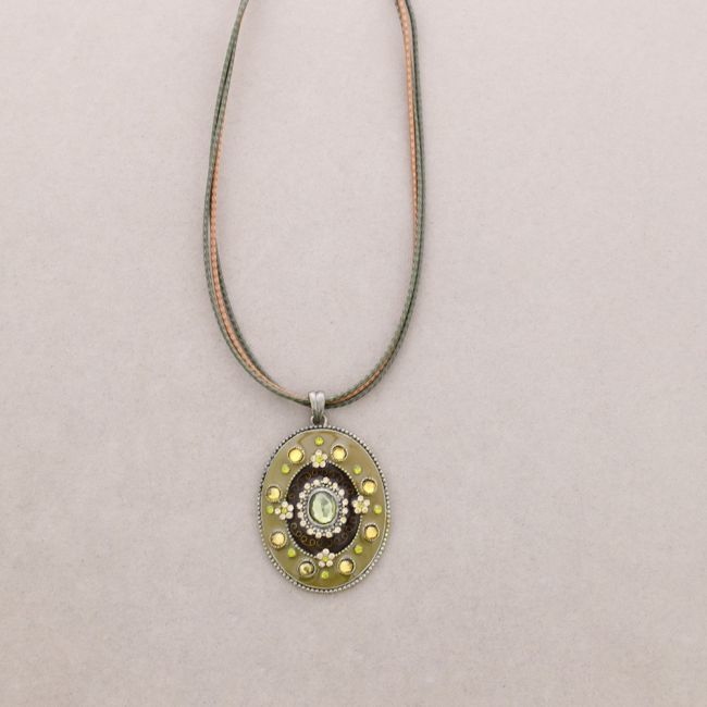 COLLAR COLG. METAL ESMALTE CRISTAL