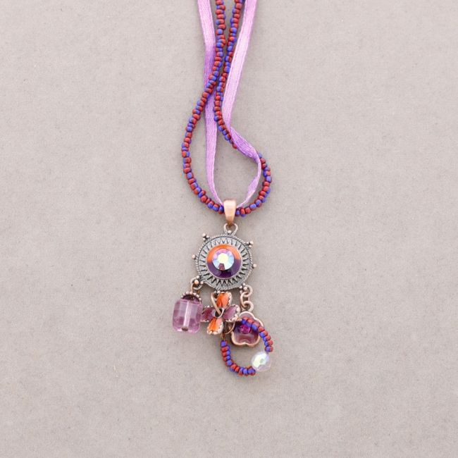 COLLAR COLG. ESMALTE CRISTAL ABALORIOS