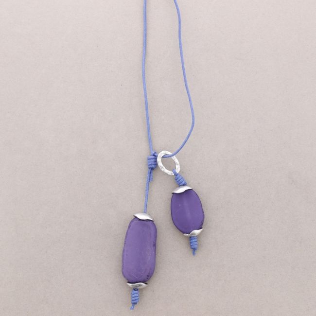 COLLAR LARGO CUENTAS RESINA