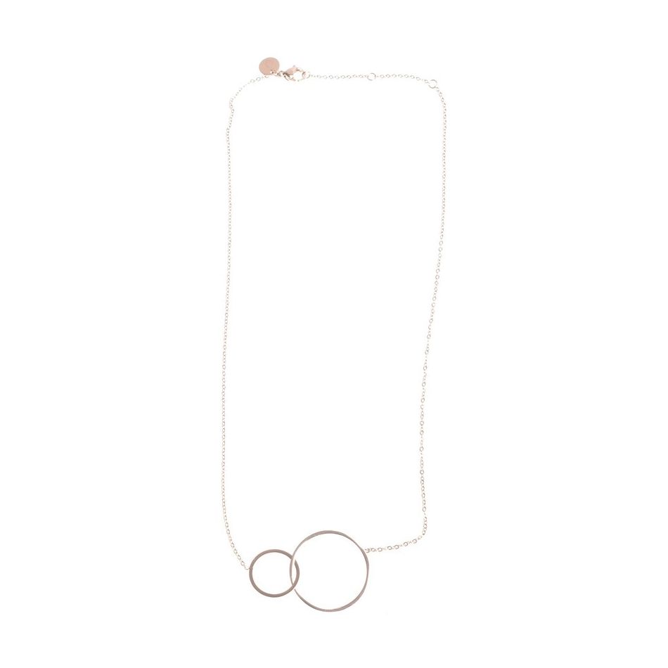 DOUBLE STEEL RING SHORT NECKLACE