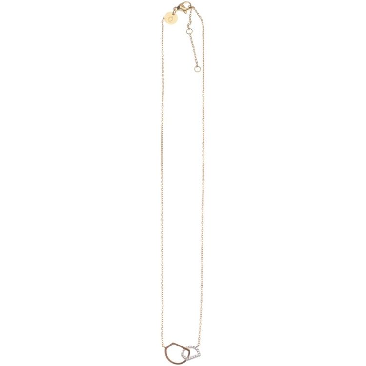 GARGANTILLA ACERO DOBLE ANILLA IRREGULAR STRASS 2