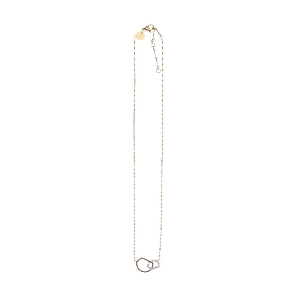 DOUBLE RING IRREGULAR STRASS STEEL CHOKER