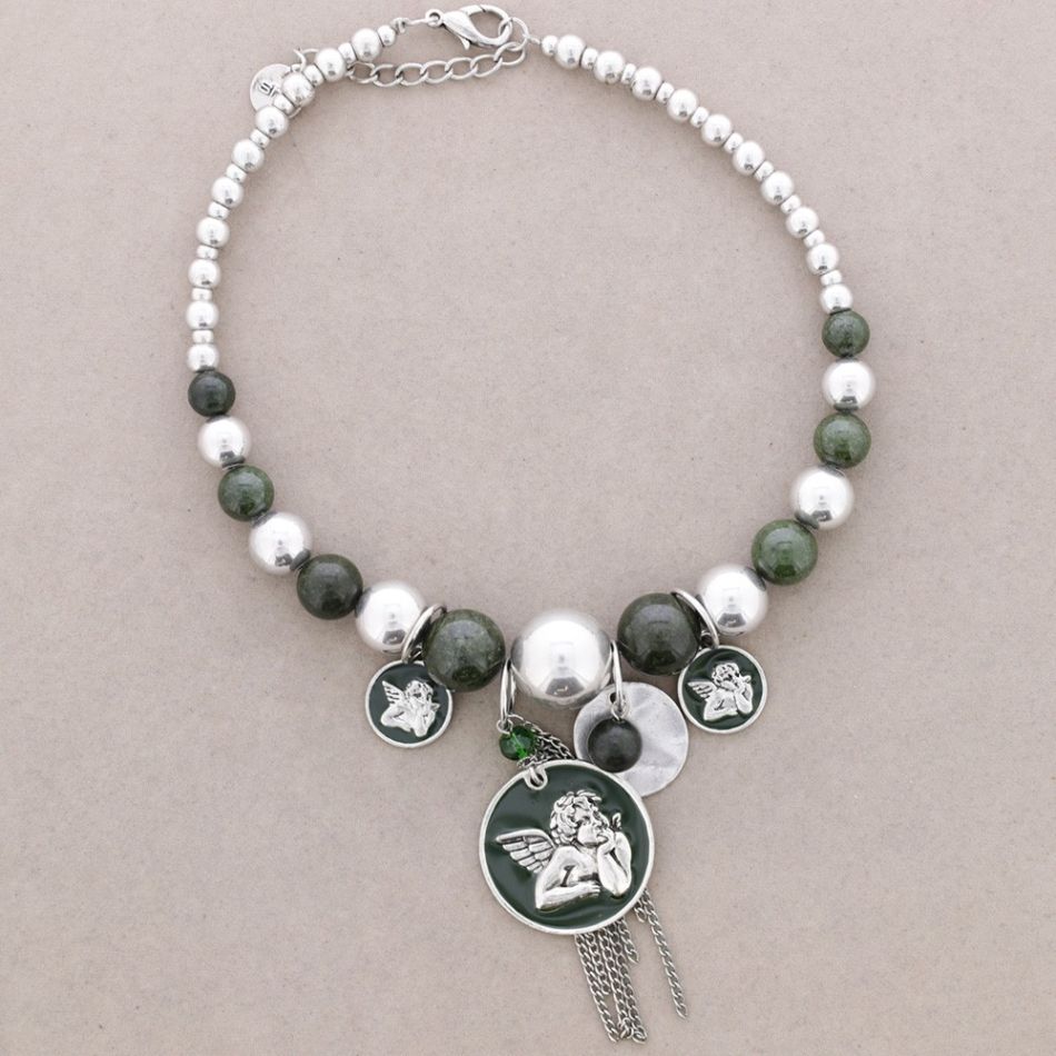COLLAR CUENTAS PIEDRAS