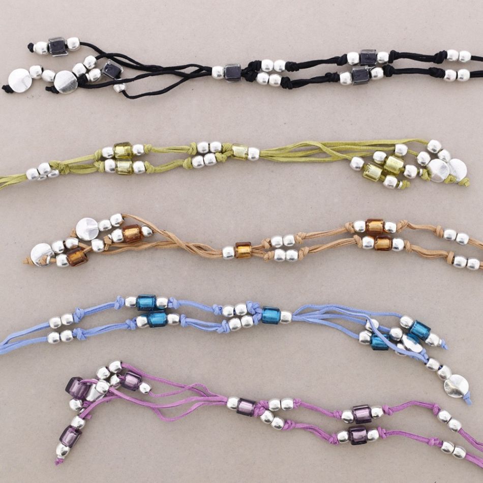 COLLAR LARGO CUENTAS METAL CRISTAL