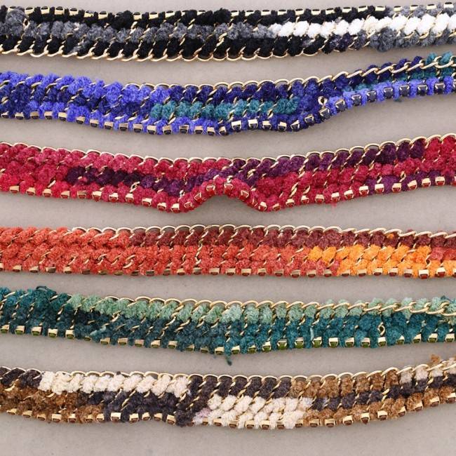 BRAIDED CORD CHAIN SHORT NECKLACE