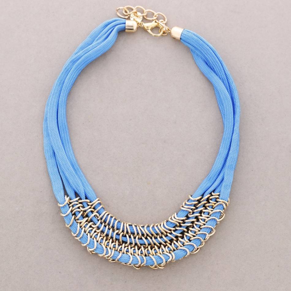 SHORT NECKLACE FOUR ROWS RINGS